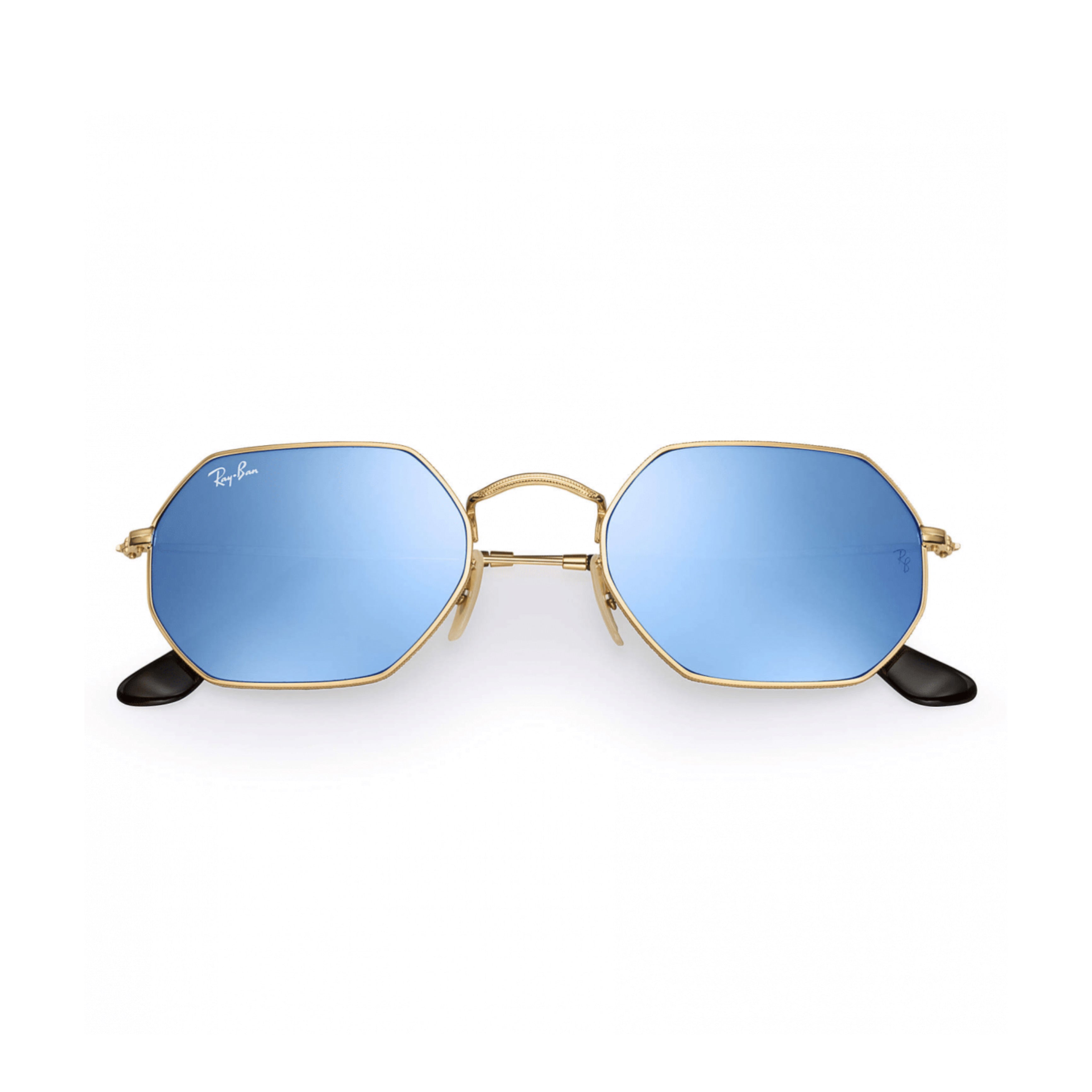 OCTOGONAL 3556 - Dorado - Azul Espejado