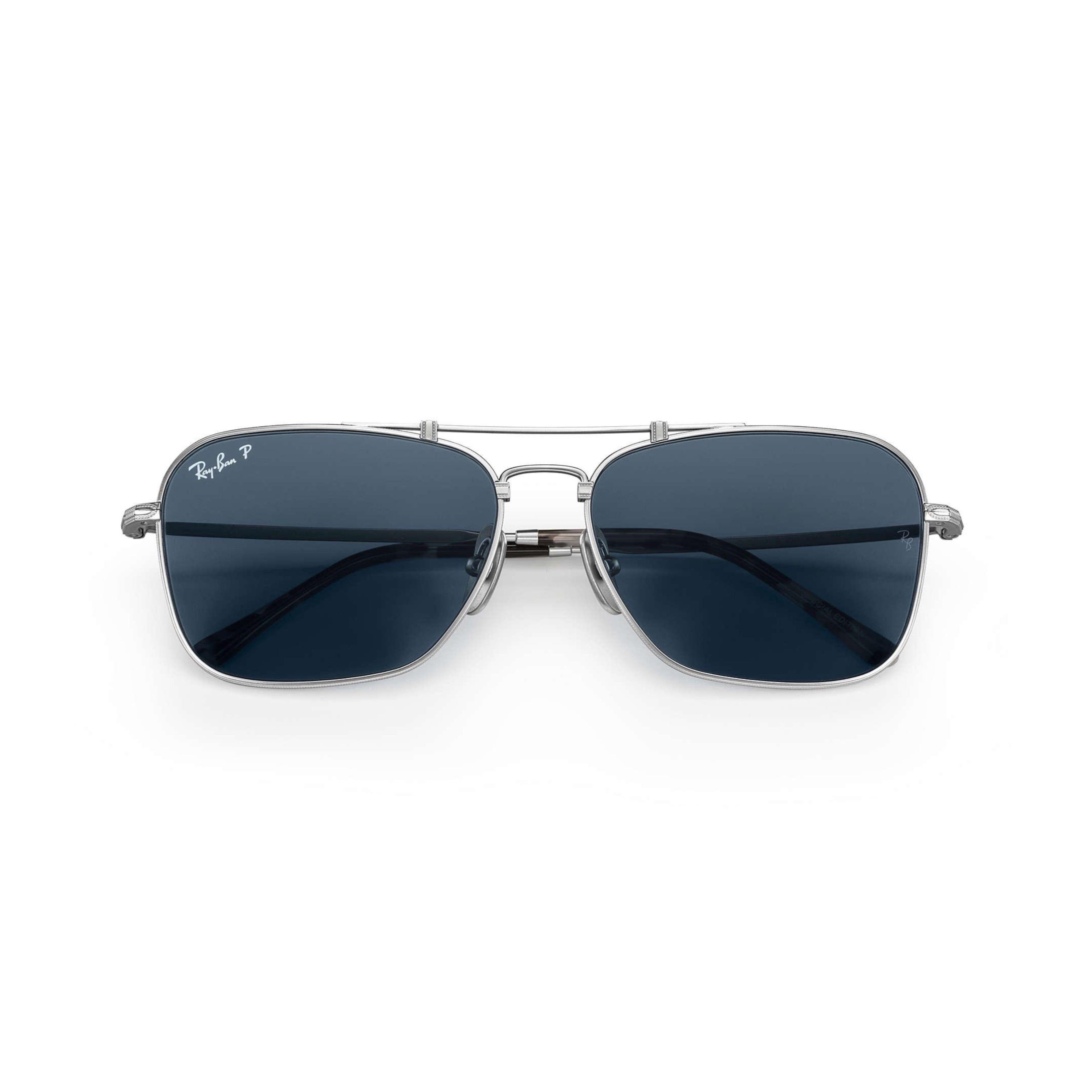 CARAVAN TITANIO 8136 - Polarizado Plateado Mate - Azul