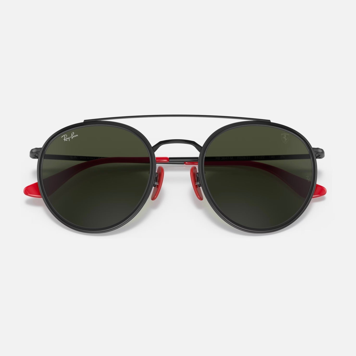 FERRARI ROUND DOUBLE BRIDGE 3647NM - Negro - Verde (Negro)
