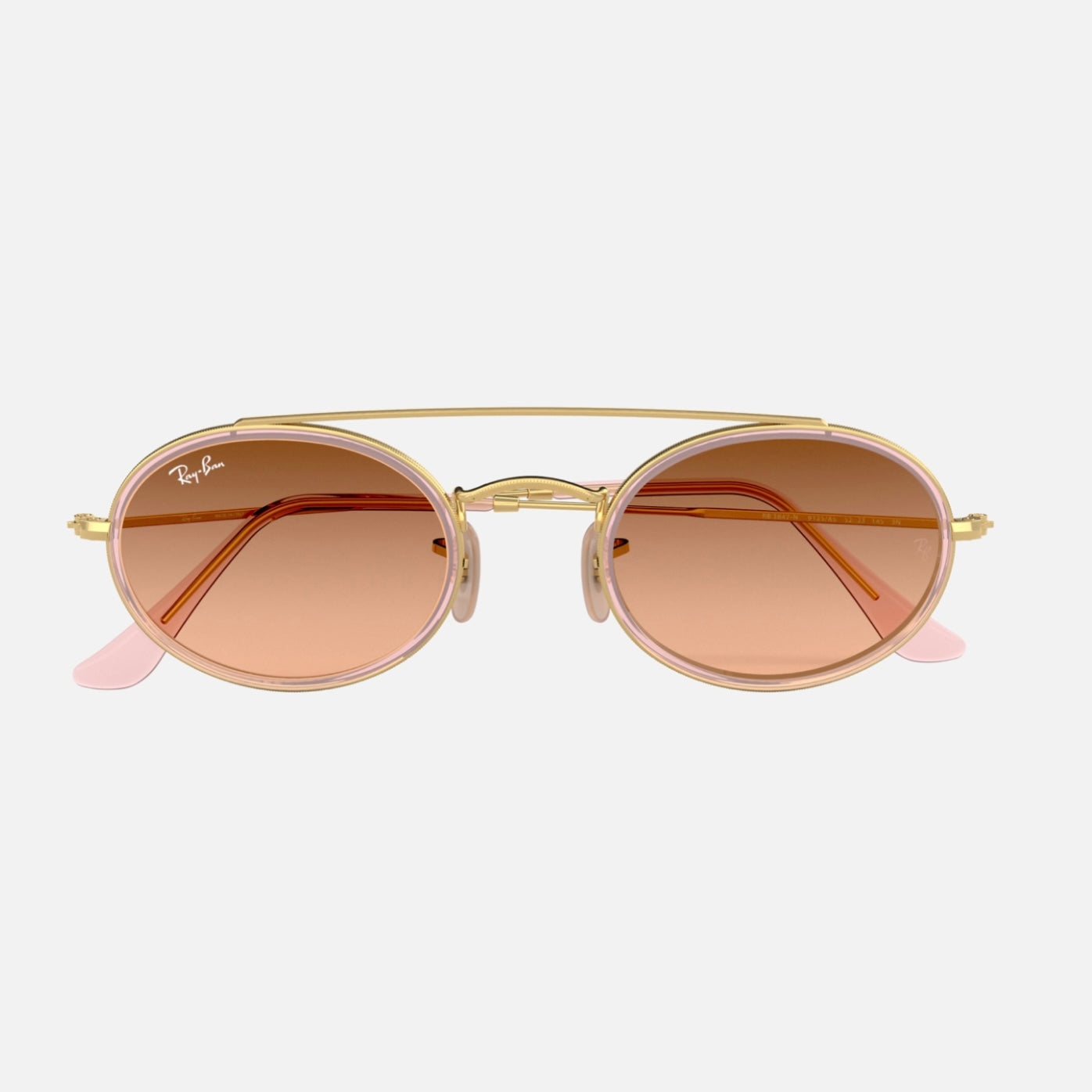OVAL DOUBLE BRIDGE 3847N - Dorado Rosa Transparente - Marrón Degradé 9125/A5