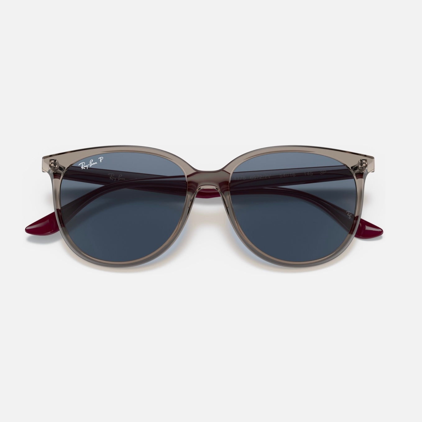 ASIAN FIT 4379D - Transparente Gris Patilla Bordo - Azul Claro Polarizado