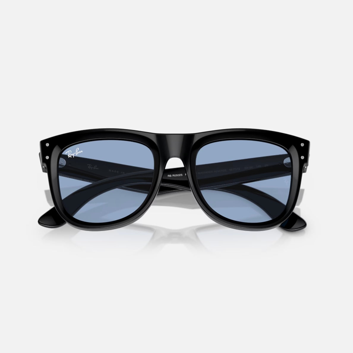 WAYFARER REVERSE 0502S - Negro Pulido - Azul Claro Liso 6677/72
