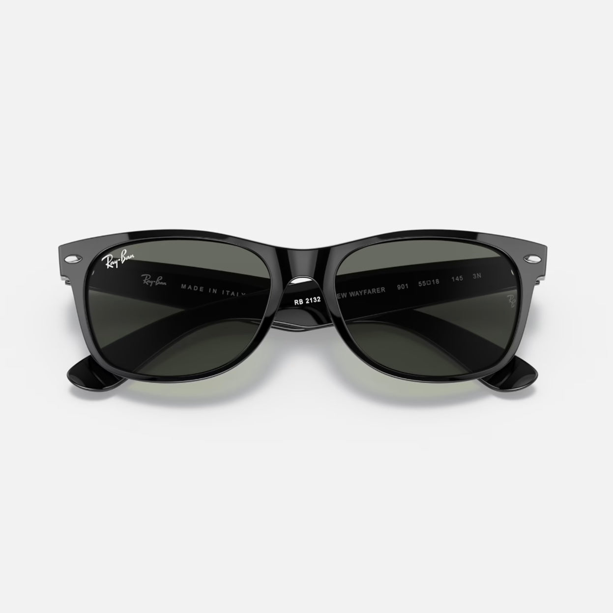 NEW WAYFARER 2132 - Negro Pulido - Verde G15 (Negro) 901
