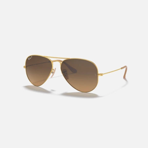 Aviator Polarizado 3025 - Dorado Marrón Liso Polarizado (001 57)2