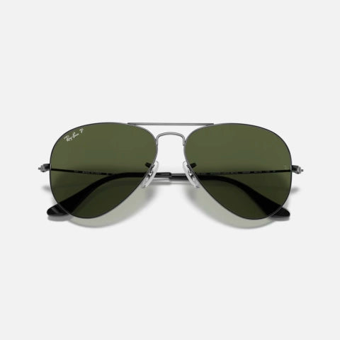Aviator Polarizado 3025 - Gunmetal Verde G15 (Negro) Polarizado (004 58)