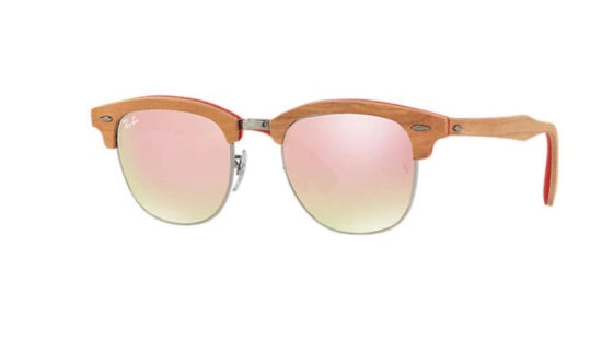 Clubmaster Wood 3016M Espejados - 1219 - 7o Madera clasica-rosa degrade espejado