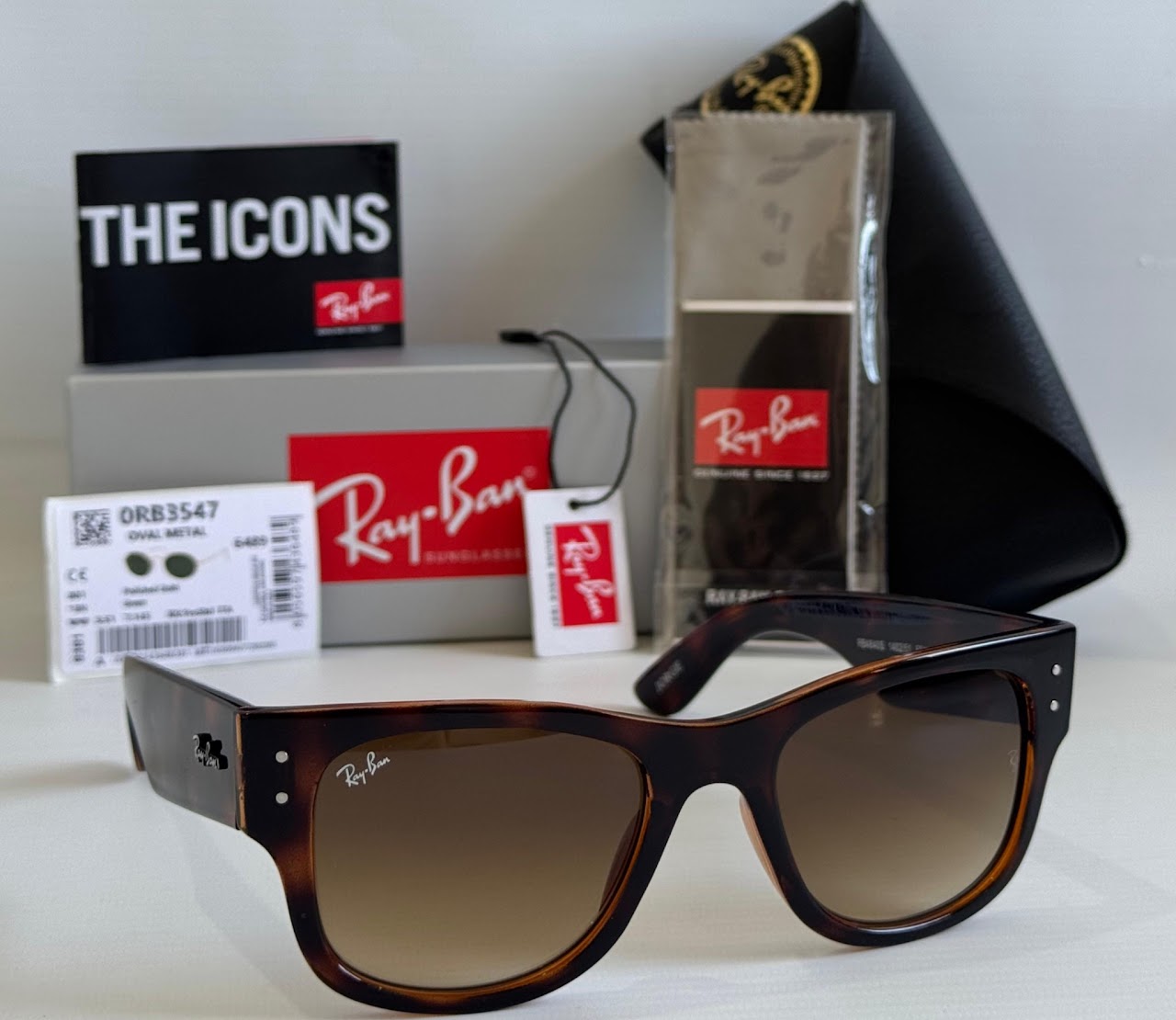 Mega Wayfarer Carey - Carey Marron Degrade