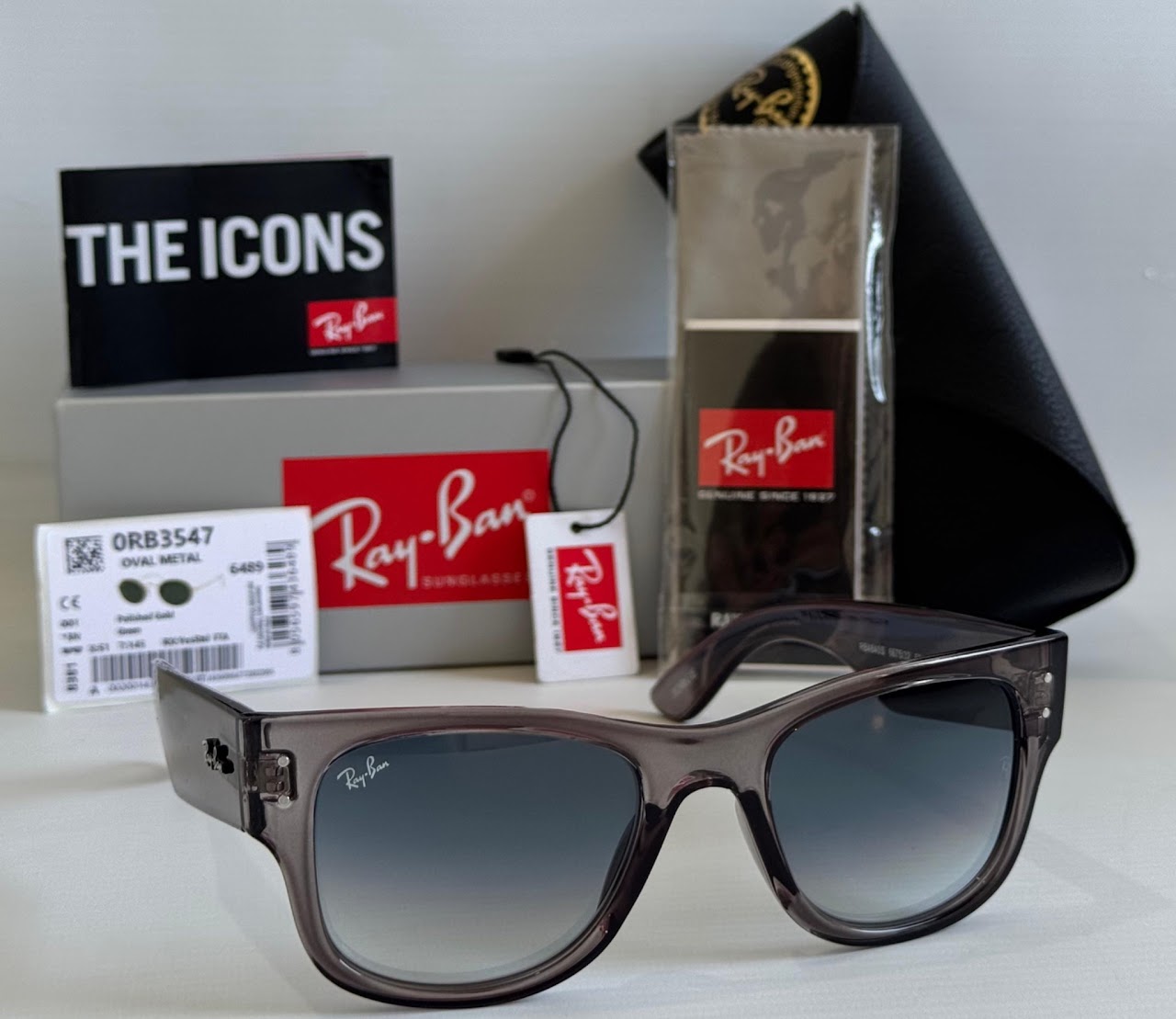 Mega Wayfarer Carey - Mega Wayfarer Traslucido Azul Degrade