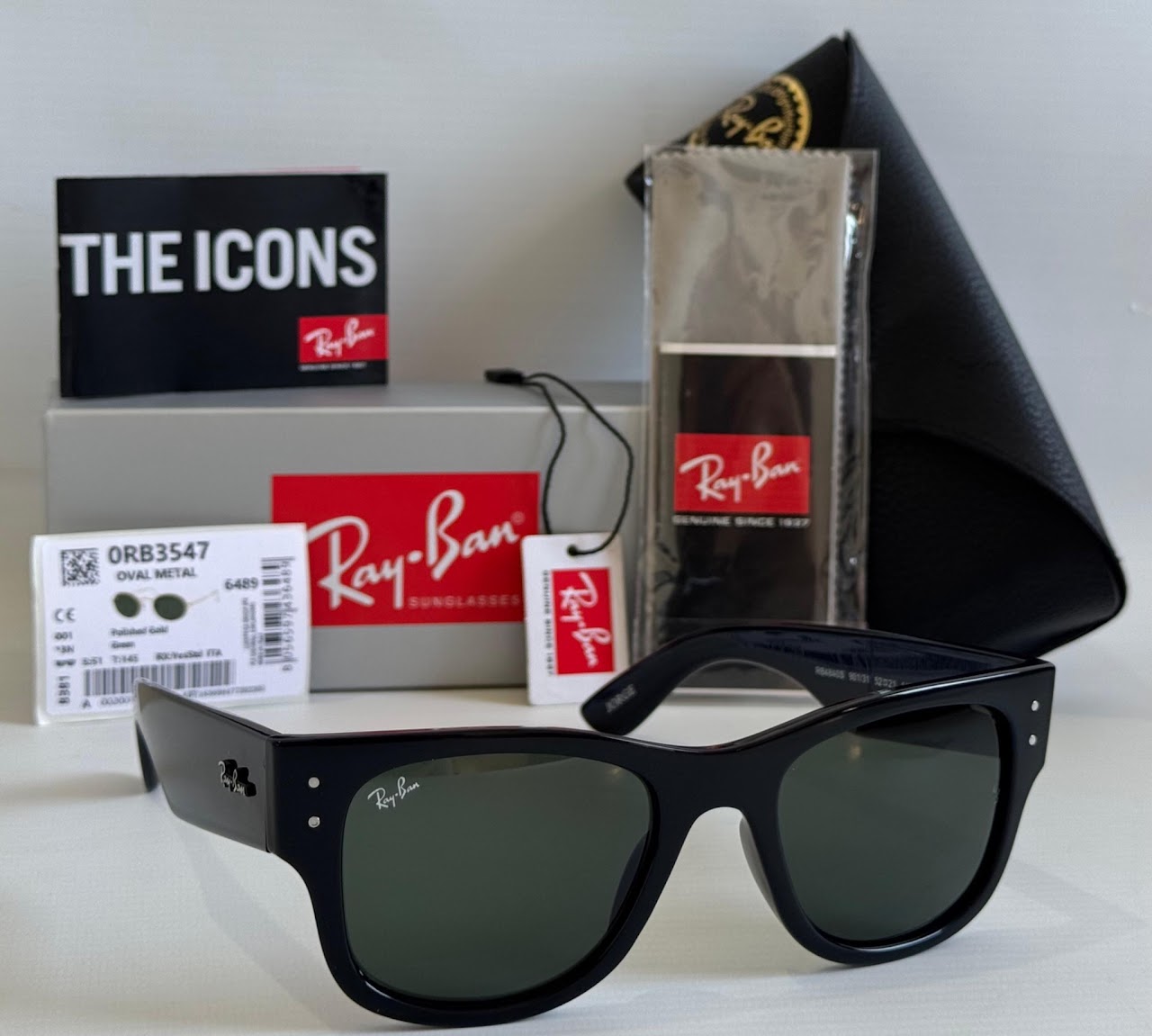 Mega Wayfarer Carey - Negro Verde