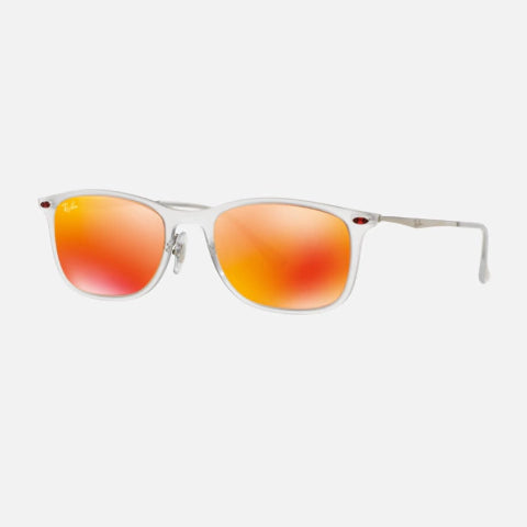 New Wayfarer Light Ray 4225 Espejados - 646 6Q Transparente Naranja Espejado0