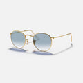 RAY BAN ROUND METAL 3447 - Dorado Azul Degrade