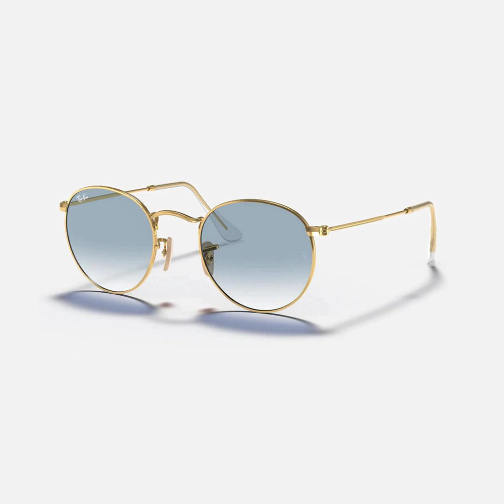 RAY BAN ROUND METAL 3447 - Dorado Azul Degrade