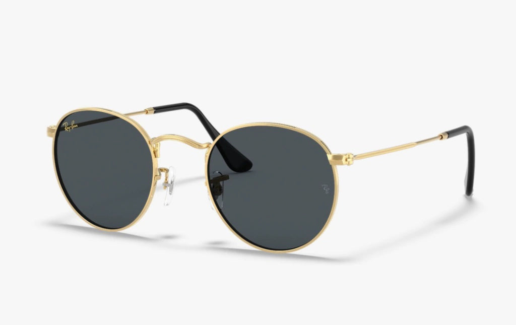 RAY BAN ROUND METAL 3447 - Dorado Azul Liso+