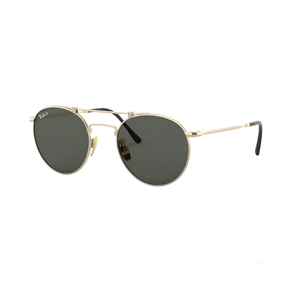 ROUND DOUBLE TITANIUM 8147 Polarizados - 9143 Dorado Verde Polarizado