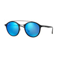 Round shape 4266 Espejados - 601S - 55 Negro mate-azul espejado