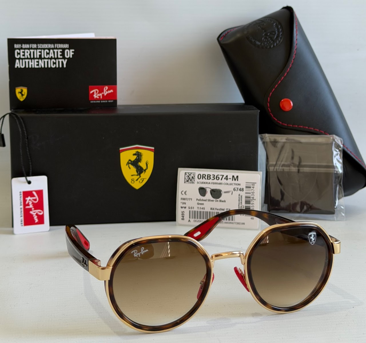 Scuderia Ferrari Round Double Bridge 3703M - Carey Marron Degrade