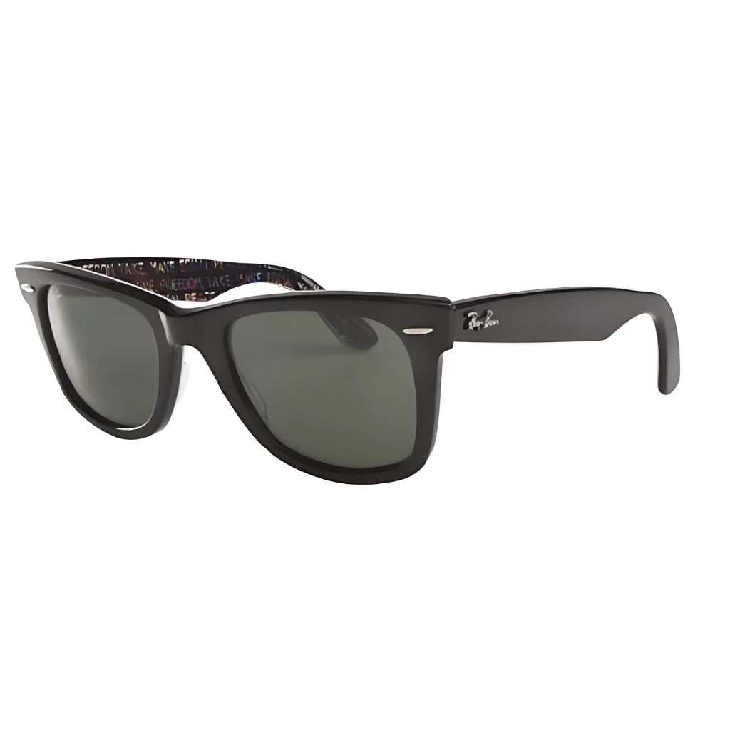 Wayfarer 2140 Rareprint - 1014 Negro int logos verde